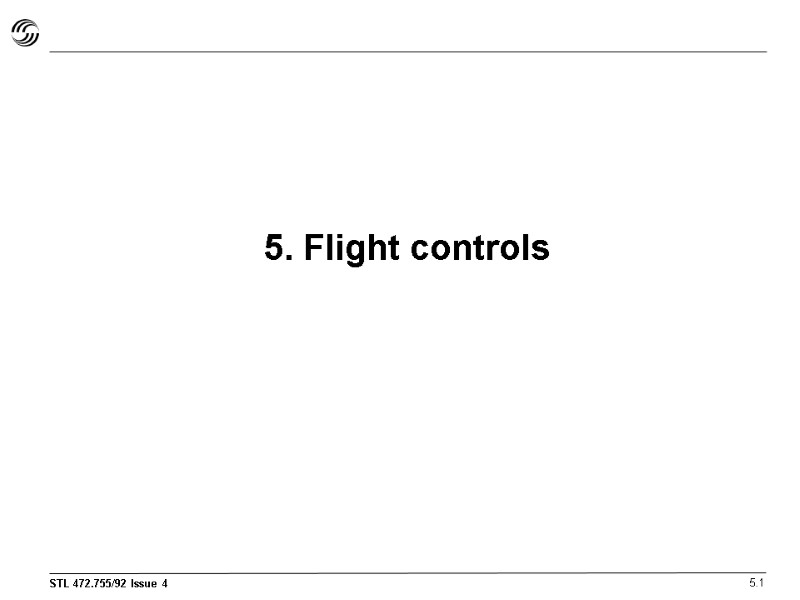 5. Flight controls 5.1 5. Flight controls 5.1